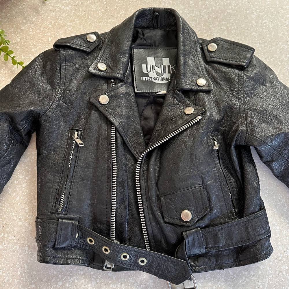 Excellent condition leather Kids Motorcycle Jacket
